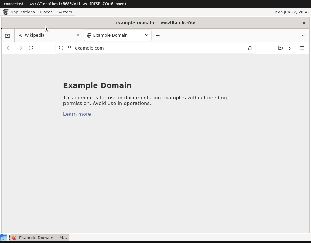 Firefox открывает example.com по HTTPS