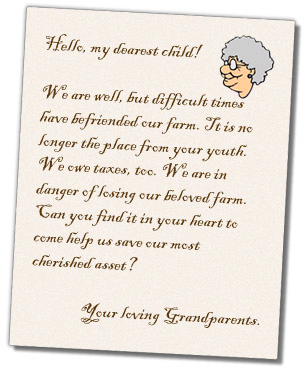Letter from grandparents